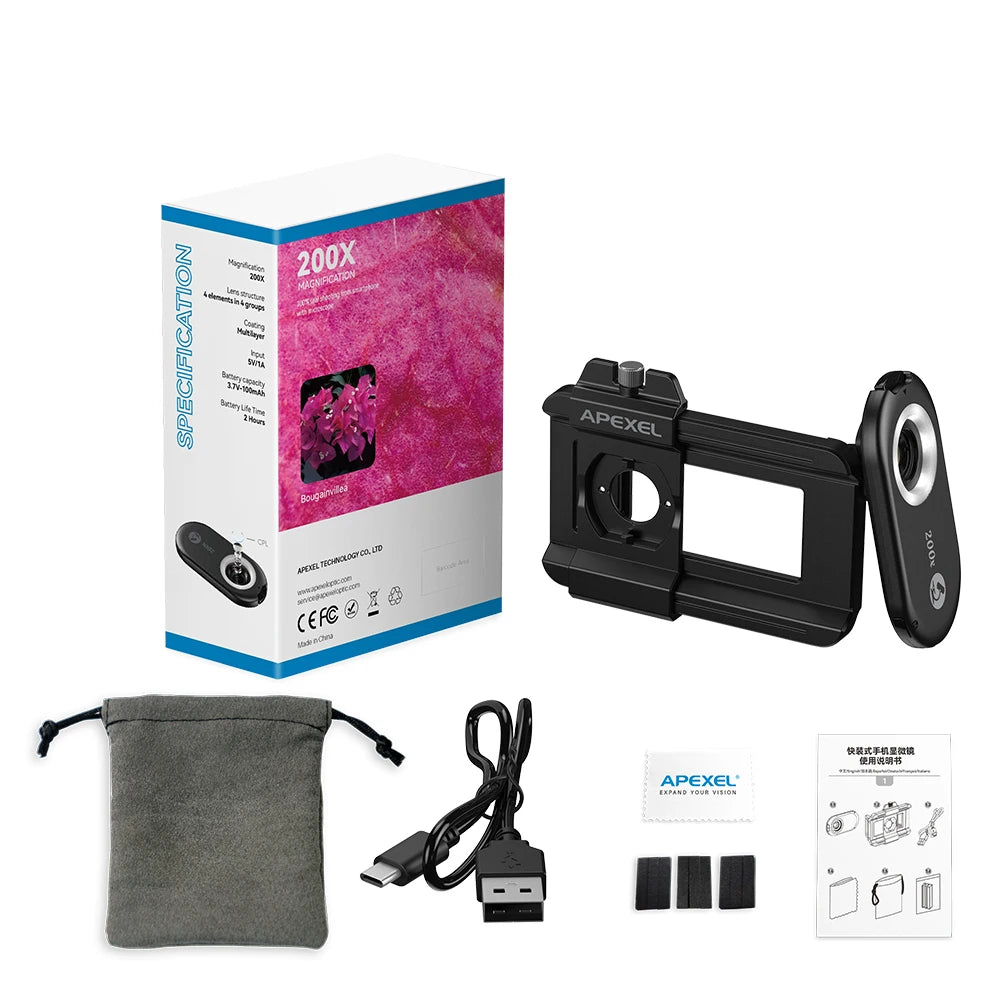 200X Smartphone Microscope Lens