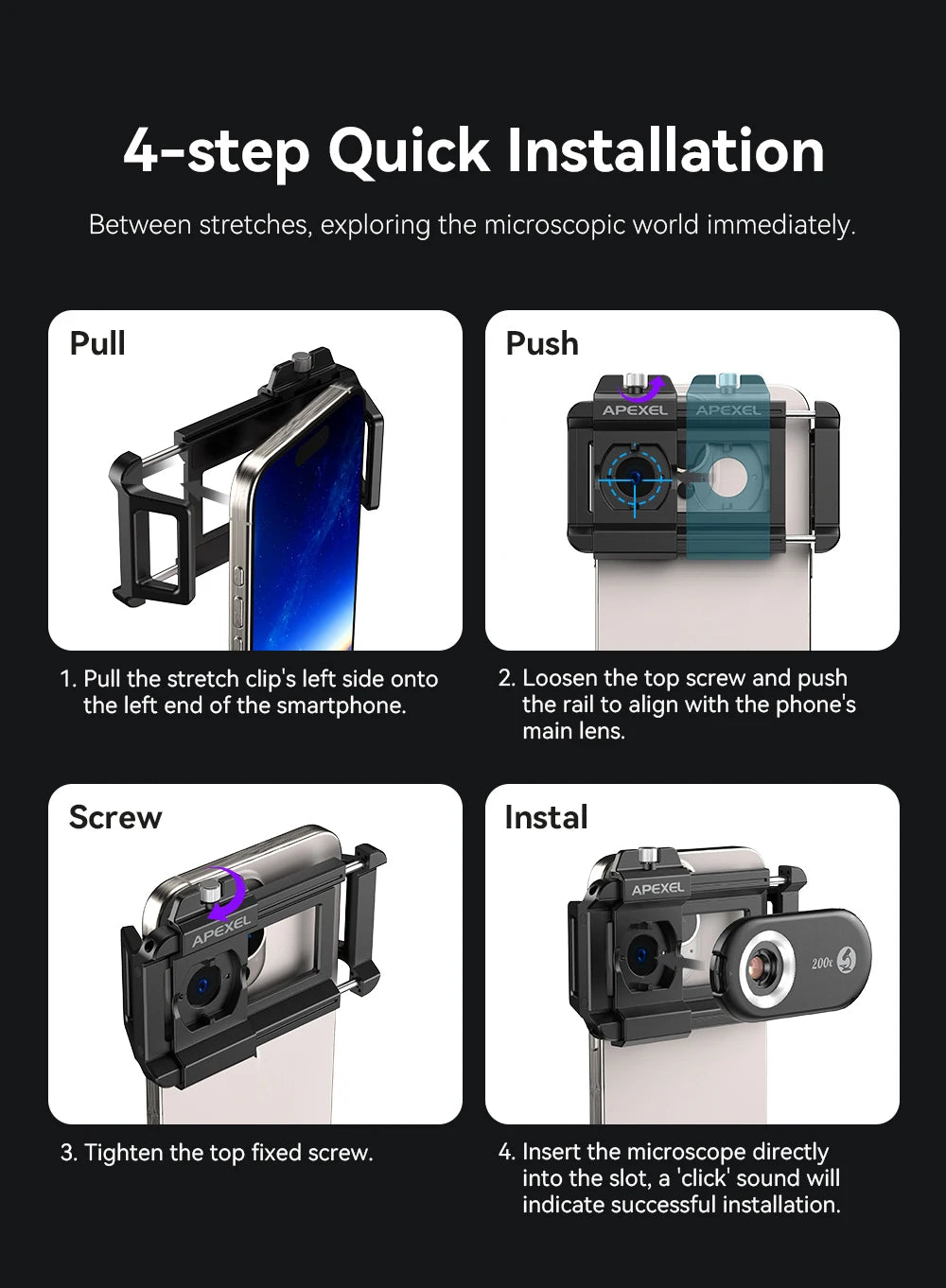 200X Smartphone Microscope Lens
