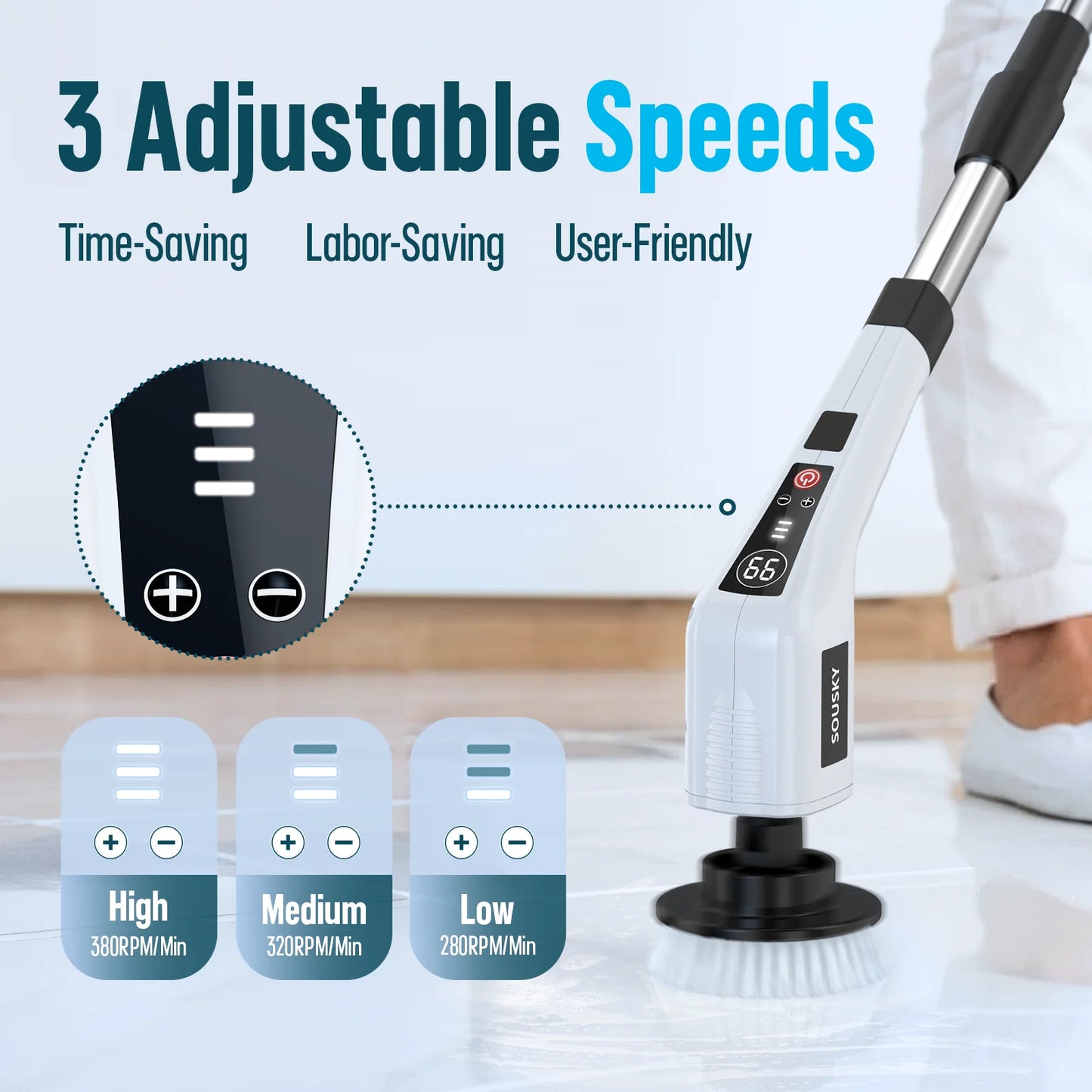 Cordless Electric Spin Scrubber