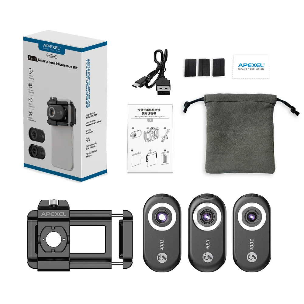 200X Smartphone Microscope Lens