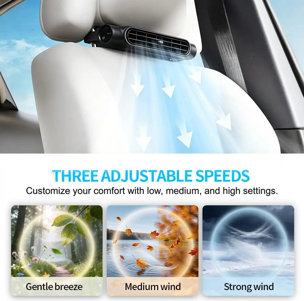 Mini USB Car Backseat Fan