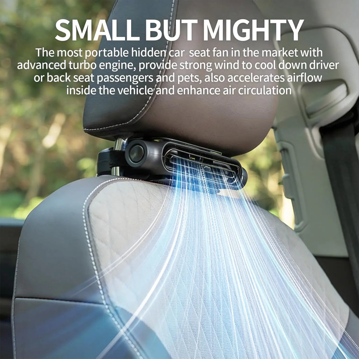 Mini USB Car Backseat Fan